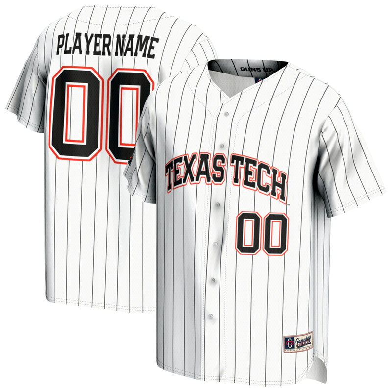 Texas Tech Red Raiders GameDay Greats NIL Pick-A-Player Baseball Lightweight Jersey - White