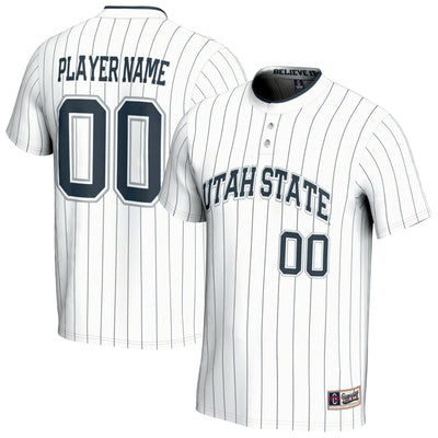 Utah State Aggies GameDay Greats NIL Pick-A-Player Lightweight Softball Fashion Jersey - White
