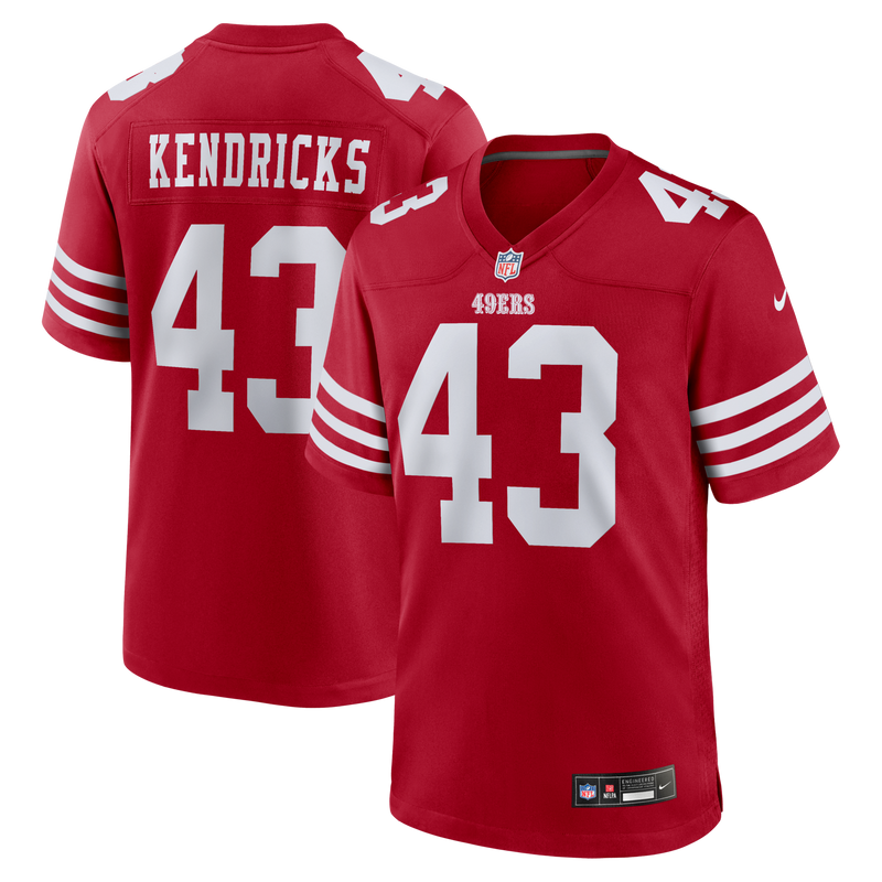 San Francisco 49ers Eric Kendricks Nike Scarlet Team Game Jersey