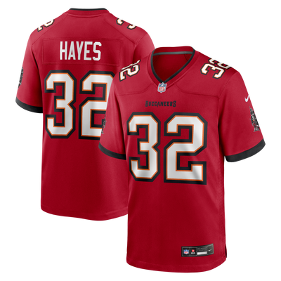 Tampa Bay Buccaneers Josh Hayes Nike Red Game Jersey