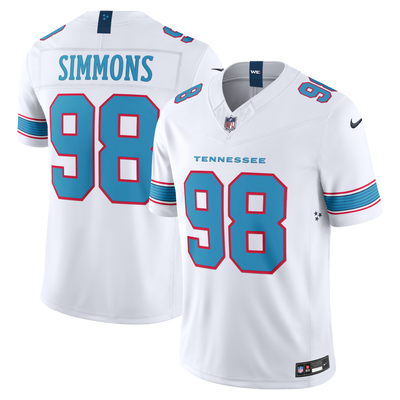 Tennessee Titans Jeffery Simmons Nike White Vapor F.U.S.E. Stitched Limited Jersey