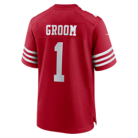 San Francisco 49ers Number 1 Groom Nike Scarlet Game Jersey