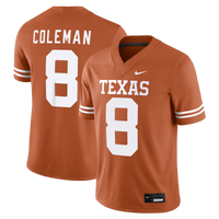 Cam Coleman Texas Longhorns Nike Game Football Jersey - Texas Orange