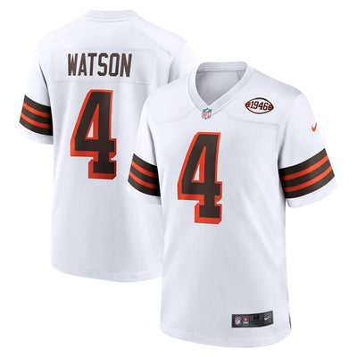 Cleveland Browns Deshaun Watson Nike White Alternate Game Jersey