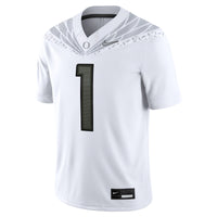 #1 Oregon Ducks Nike Game Jersey - White