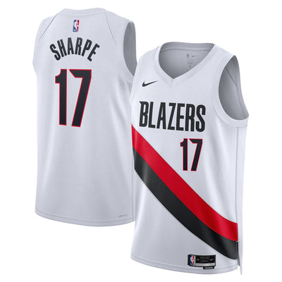 Portland Trail Blazers Nike Replica Association Edition Swingman Jersey - White - Shaedon Sharpe
