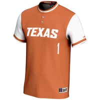 #1 Texas Longhorns GameDay Greats Lightweight Softball Jersey - Burnt Orange