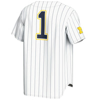 #1 Michigan Wolverines GameDay Greats Lightweight Baseball Fashion Jersey - White