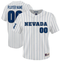 Nevada Wolf Pack GameDay Greats Lightweight Collegiate Baseball Pinstripe NIL Pick-A-Player Fashion Jersey - White