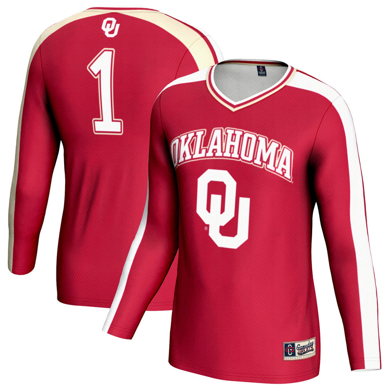 Oklahoma Sooners GameDay Greats #1 Lightweight Volleyball Fashion Jersey - Crimson
