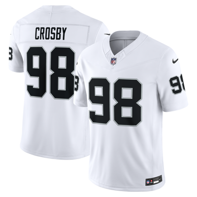 Las Vegas Raiders Maxx Crosby Nike White Vapor F.U.S.E. Stitched Limited Jersey