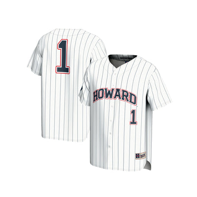 #1 Howard Bison GameDay Greats Lightweight Baseball Fashion Jersey - White