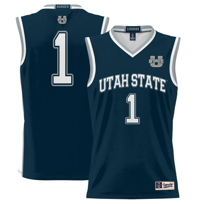 #1 Utah State Aggies GameDay Greats Lightweight Basketball Jersey - Navy