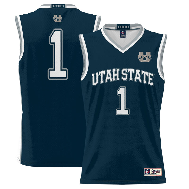 #1 Utah State Aggies GameDay Greats Lightweight Basketball Jersey - Navy