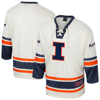 Illinois Fighting Illini Colosseum Puck Proud Fashion Hockey Jersey - Cream