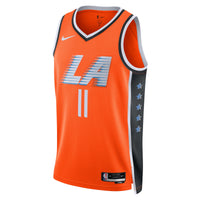 LA Clippers Nike 2025/26 City Edition Swingman Jersey - Orange - Brook Lopez