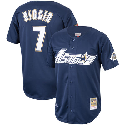 Houston Astros Craig Biggio Mitchell & Ness Navy Cooperstown Collection 1994 Authentic Jersey