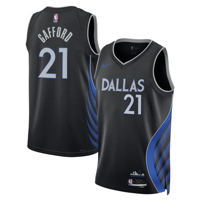 Dallas Mavericks Nike 2025/26 City Edition Swingman Jersey - Black - Daniel Gafford