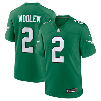Philadelphia Eagles Tariq Woolen Nike Kelly Green Alternate Game Jersey