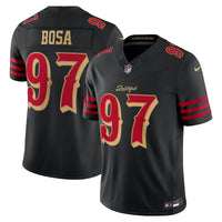 San Francisco 49ers Nick Bosa Nike Black 2025 Rivalries Collection Stitched Limited Jersey