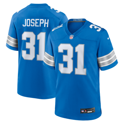 Detroit Lions Kerby Joseph Nike Blue Team Game Jersey