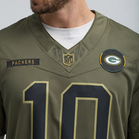 Green Bay Packers Jordan Love Nike Olive 2025 Salute to Service Limited Jersey