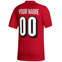 Louisville Cardinals adidas Custom Replica Football Jersey - Red