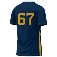 #1 West Virginia Mountaineers GameDay Greats Lightweight Soccer Fashion Jersey - Navy