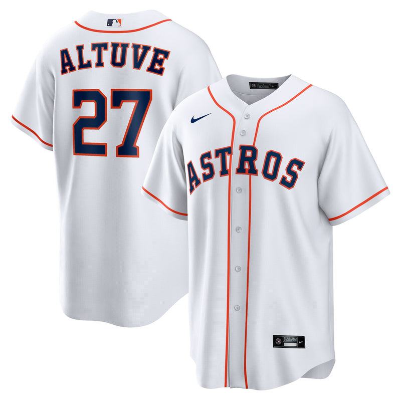 Houston Astros Jose Altuve Nike White Home Replica Player Name Jersey