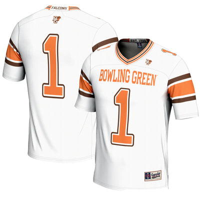 #1 Bowling Green St. Falcons GameDay Greats Endzone Football Jersey - White