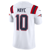 New England Patriots Drake Maye Nike White Vapor F.U.S.E. Stitched Limited Jersey