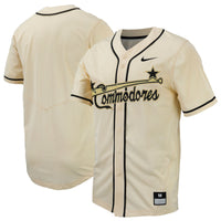 Nike Natural Vanderbilt Commodores Replica Full-Button Baseball Jersey