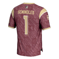 Florida State Seminoles #1 GameDay Greats Garnet Highlight Print Football Fashion Jersey