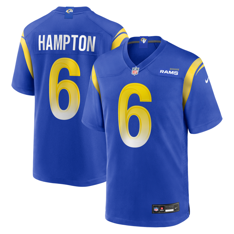 Los Angeles Rams Nick Hampton Nike Royal Team Game Jersey