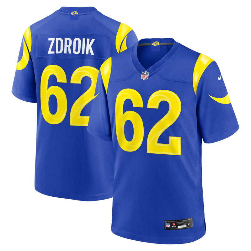Los Angeles Rams Payton Zdroik Nike Royal Game Jersey