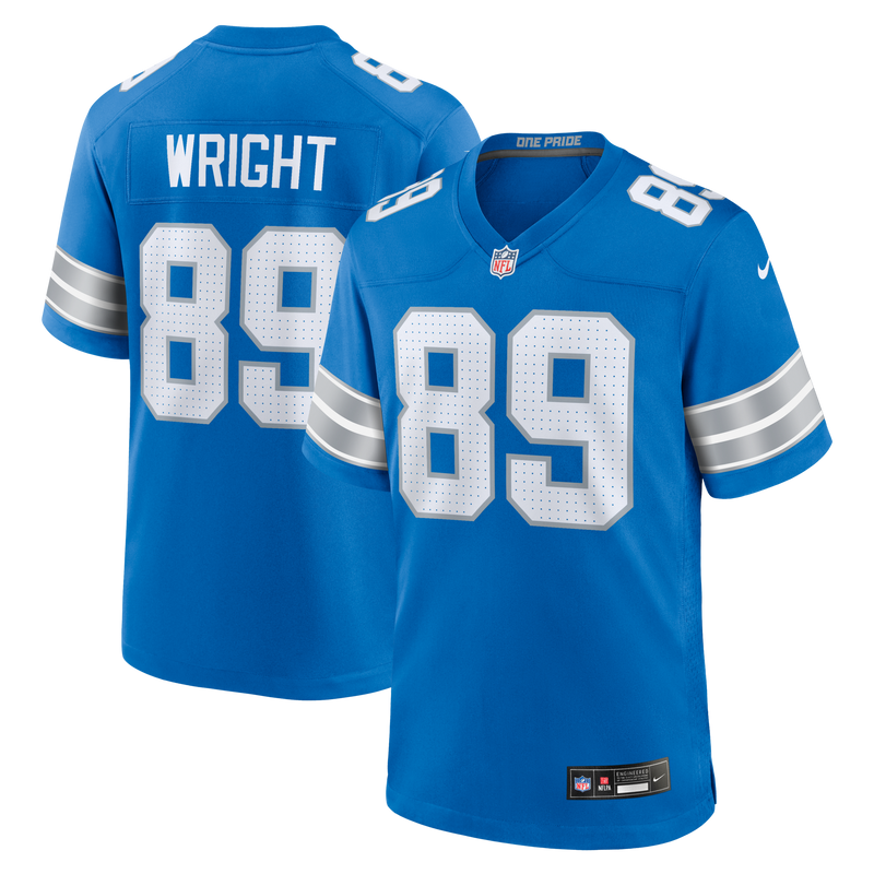 Detroit Lions Brock Wright Nike Blue Team Game Jersey