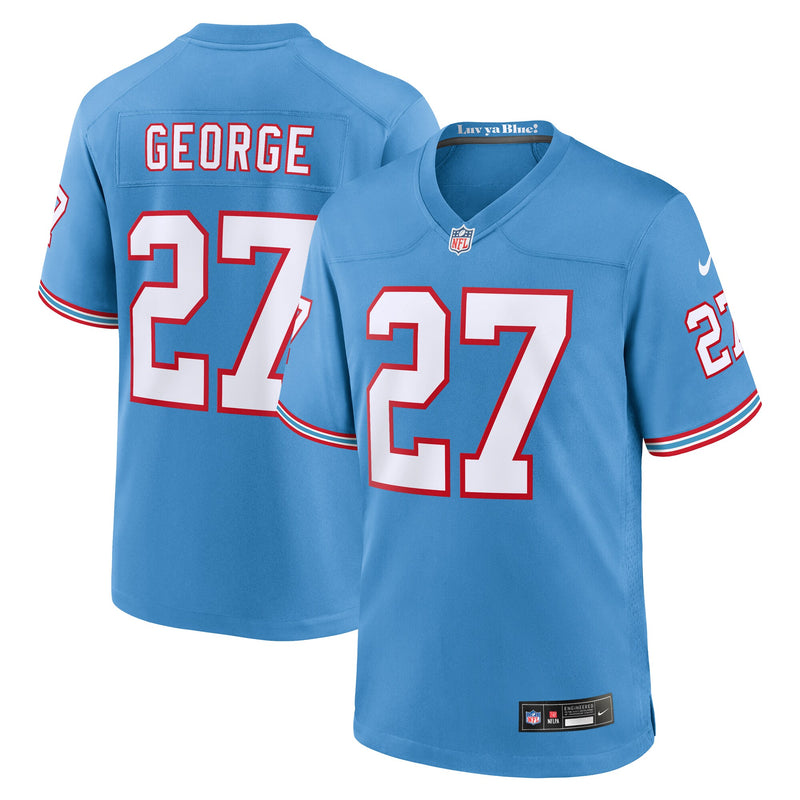 Tennessee Titans Eddie George Nike Light Blue Retired Player Alternate Game Jersey