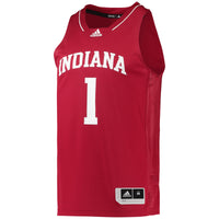 adidas #1 Crimson Indiana Hoosiers Team Swingman Basketball Jersey