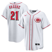 Cincinnati Reds Hunter Greene Nike White Home Replica Jersey