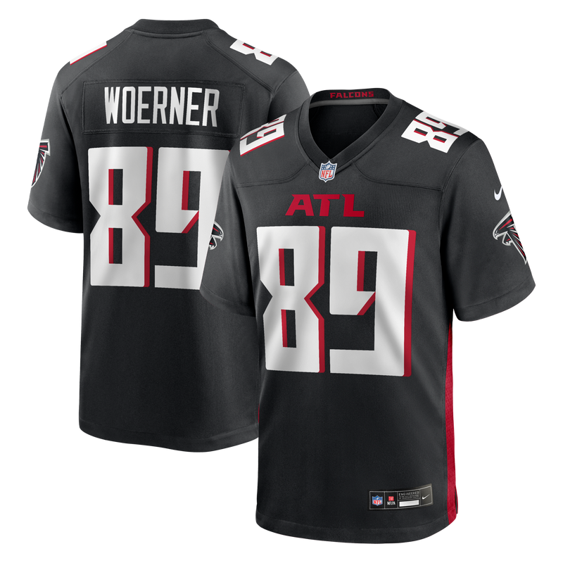 Atlanta Falcons Charlie Woerner Nike Black Game Jersey