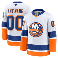 New York Islanders Fanatics White Away Premium Custom Jersey