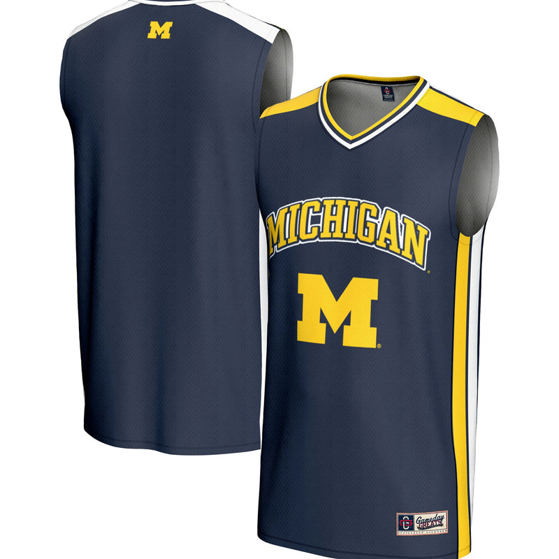 Michigan Wolverines GameDay Greats Spirit Basketball Jersey - Navy