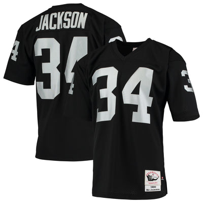 Las Vegas Raiders 1990 Bo Jackson Mitchell & Ness Black Authentic Throwback Retired Player Jersey