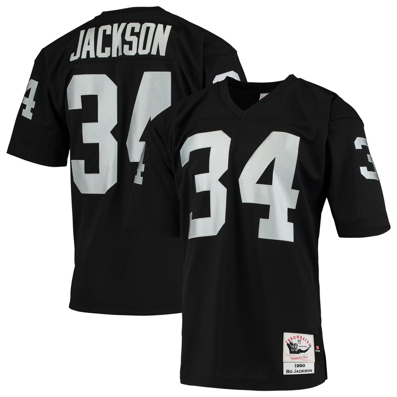 Las Vegas Raiders 1990 Bo Jackson Mitchell & Ness Black Authentic Throwback Retired Player Jersey