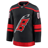 Carolina Hurricanes Fanatics Black Home Premium Custom Jersey
