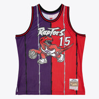 Toronto Raptors Mitchell & Ness Vince Carter 1998 Split Swingman Jersey - Purple/Red