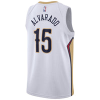 New Orleans Pelicans Nike Association Edition Swingman Jersey - White - Jose Alvarado