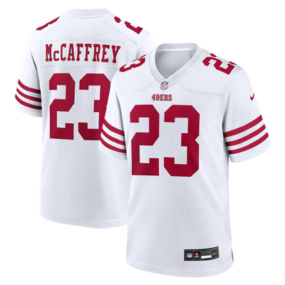 San Francisco 49ers Christian McCaffrey Nike White Game Player Jersey
