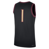 Nike #1 Black Florida State Seminoles Alternate Replica Jersey