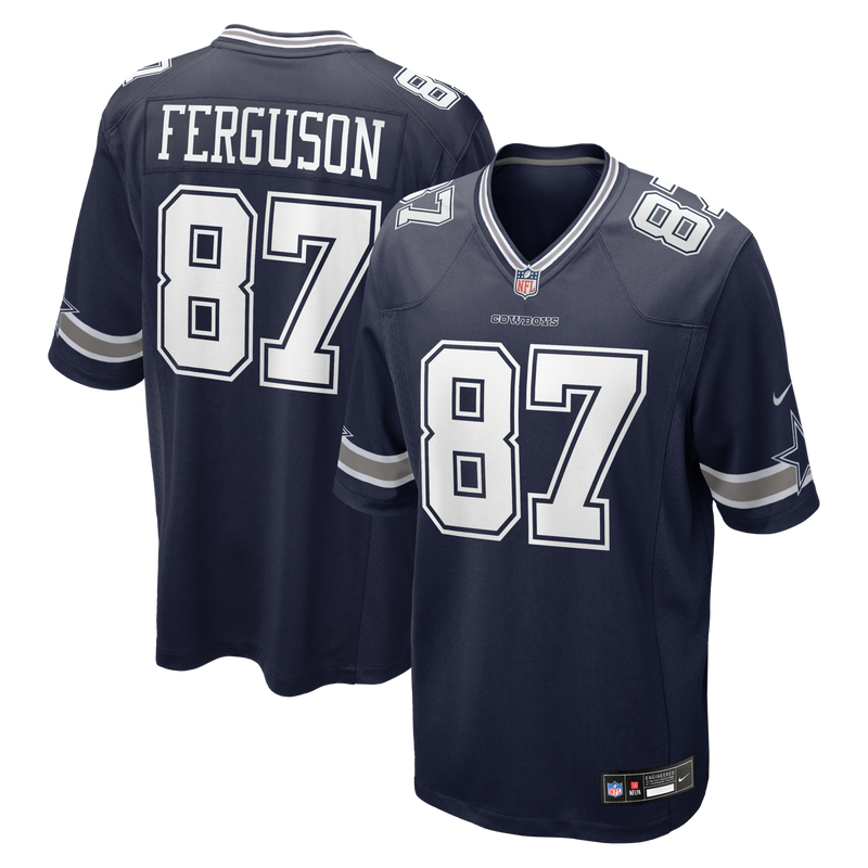 Dallas Cowboys Jake Ferguson Nike Navy Team Game Jersey